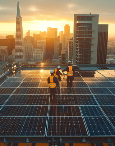 Solar power construction in Dubai featuring modern solar panel installation and sustainable energy infrastructure.